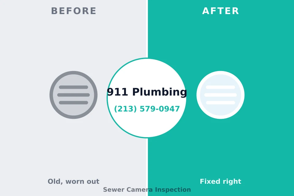 Before and after: plumbing repair Pomona, NJ